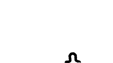 Silhouette of Caterpillar, seamless loop animation Stock Footage 112016452