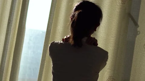 Silhouette of cervical spondylosis Stock Footage 198983136