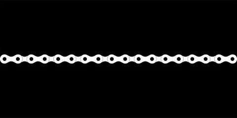 Silhouette of the Chain Stock Illustration