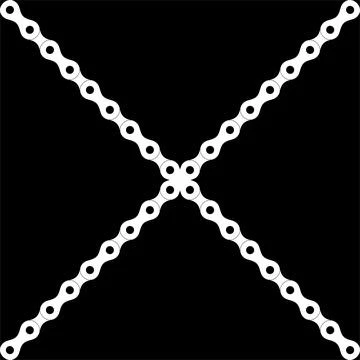 Silhouette of the Chain Stock Illustration