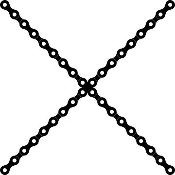 Silhouette of the Chain Stock Illustration