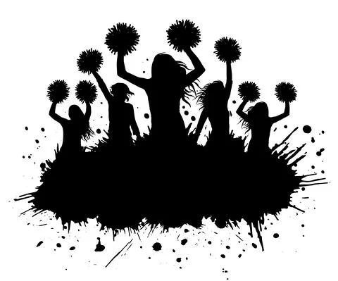 Cheerleading Icons Set Vector Cheerleaders Accessories Pompoms