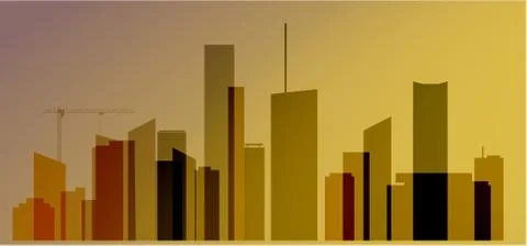 Silhouette of the city Stock Illustration