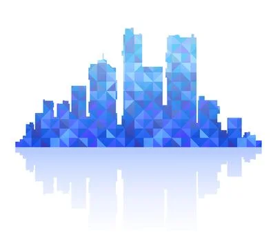 Silhouette of a city Stock Illustration