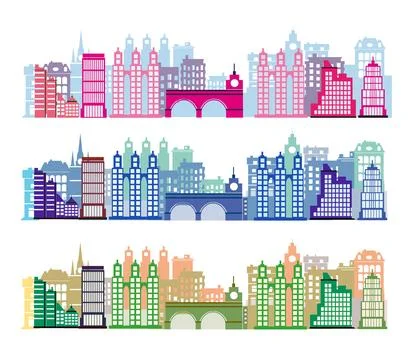 Silhouette of a city Stock Illustration