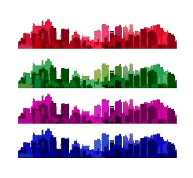 Silhouette of a city Stock Illustration