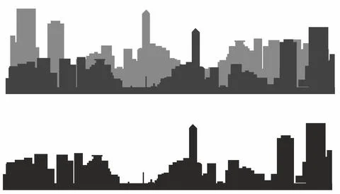 Silhouette city skyline vector	 스톡 일러스트