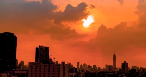 Silhouette city Time lapse. Stock Footage 100799545