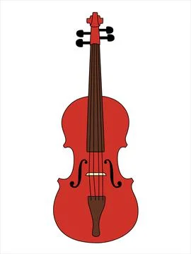 Silhouette of a classical violin Stock Illustration