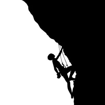 Silhouette of a climber Stock Illustration