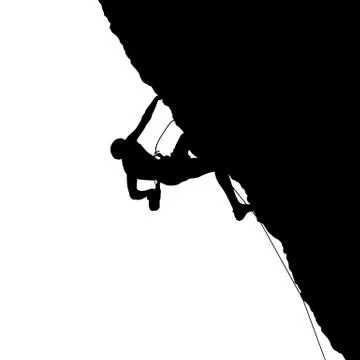 Silhouette of a climber Stock Illustration