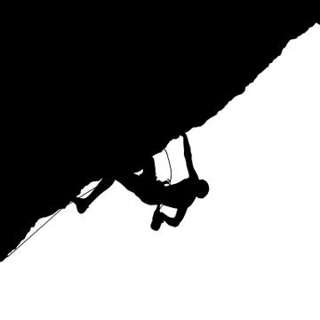 Silhouette of a climber Stock Illustration