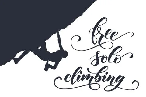 Silhouette of a climber Stock Illustration