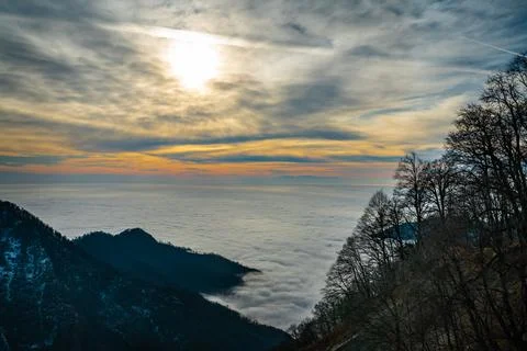 Silhouette cloud cover Stock Photos