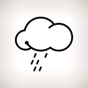 Silhouette cloud  with the rain Stock-Illustration
