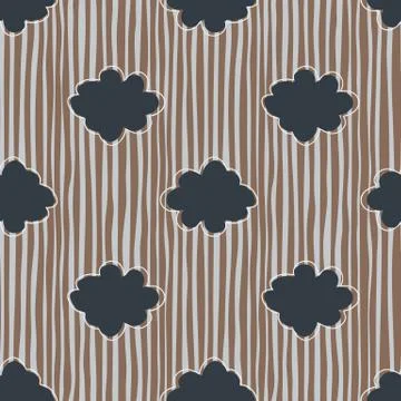 Silhouette cloud sky seamless pattern. Abstract cloudy texture wallpaper. Stock Illustration
