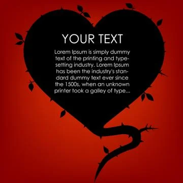 Silhouette Cloud Speech with Tree Leaf. Heart Stock Illustration