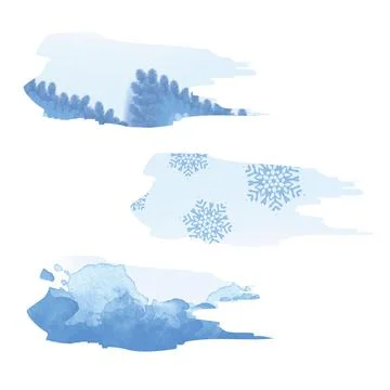 Silhouette Clouds with blue background Stock Illustration