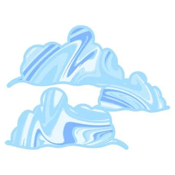 Silhouette Clouds with blue background Stock Illustration