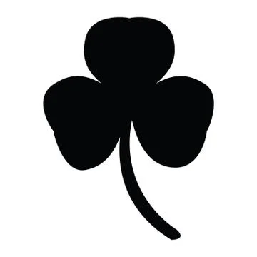 Silhouette of a clover Illustrazione stock