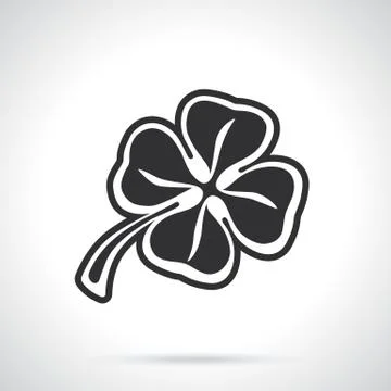 Silhouette of clover Stock Illustration