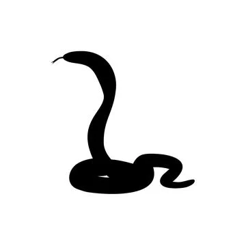Silhouette of the Cobra Snake Stock Illustration