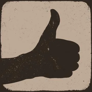 Like silhouette on coffee colored grunge background. vector, eps 10 Stock Illustration