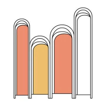 Silhouette color sections of stack of books Illustrazione stock