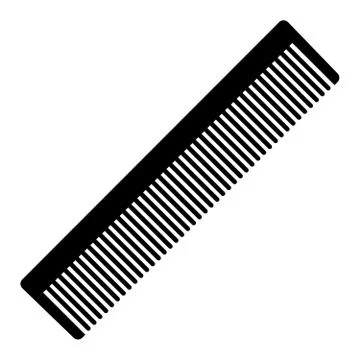 Silhouette a comb Stock Illustration