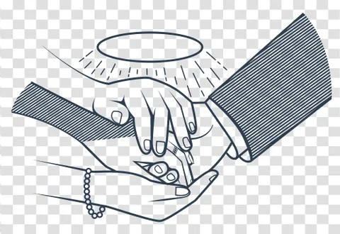 Silhouette concept of the blessing Stock Illustration