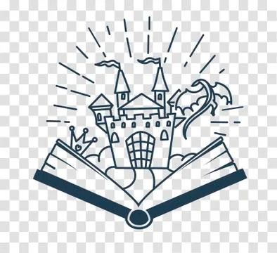 Silhouette Concept of reading Stock Illustration