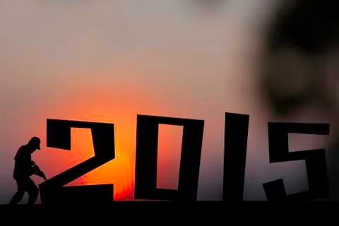 Silhouette construction worker Stock Illustration