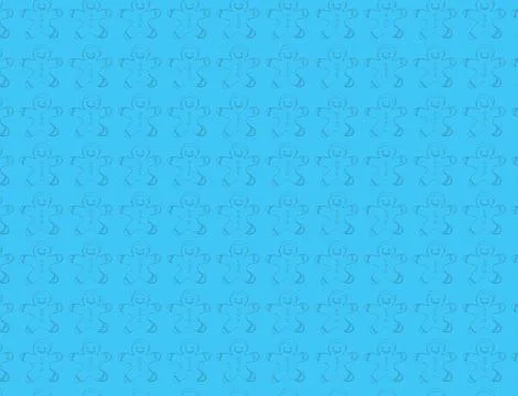 The silhouette of a cookie man on a blue background. Stock Illustration