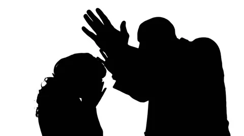 Silhouette of couple. Stock Footage 61125430