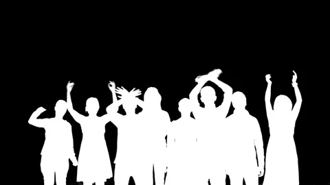 Silhouette Crowd_Luma Matte_A Stock-Footage 124829602