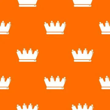 Silhouette crown pattern vector orange Stockillustratie