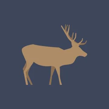 Silhouette of crying deer Ilustración de archivo