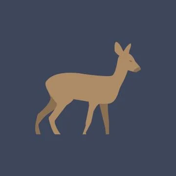 Silhouette of crying deer Ilustración de archivo