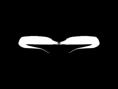 Silhouette of the Cutlass Fish, Flat Style Stock Illustration