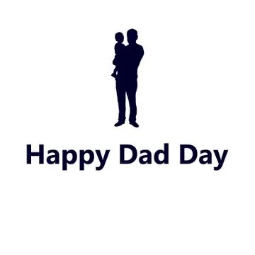 Silhouette of dad with a small child Stock Illustration