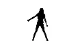 Silhouette Dancer (black on white) HD Footage