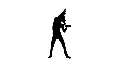 Silhouette Dancer (black on white) HD Footage