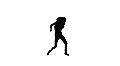 Silhouette Dancer (black on white) HD Footage