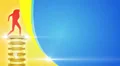 Silhouette Dancer Blue background HD Footage