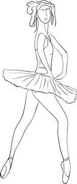 Silhouette of dancer Stock Illustration