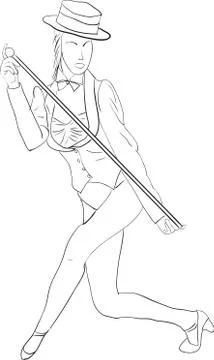 Silhouette of dancer Stock Illustration