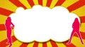 Silhouette Dancers with white cloud background, HD HD Footage