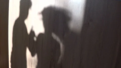 Silhouette Of A Dancing Couple 2 Stock Footage 93950237