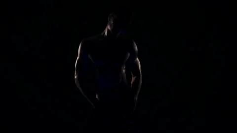 Silhouette of a dancing sexy man 스톡 동영상 91600111