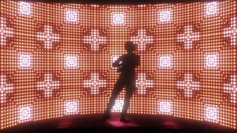Silhouette Of A Dancing xx 3D Animation Stock-Footage 148604463